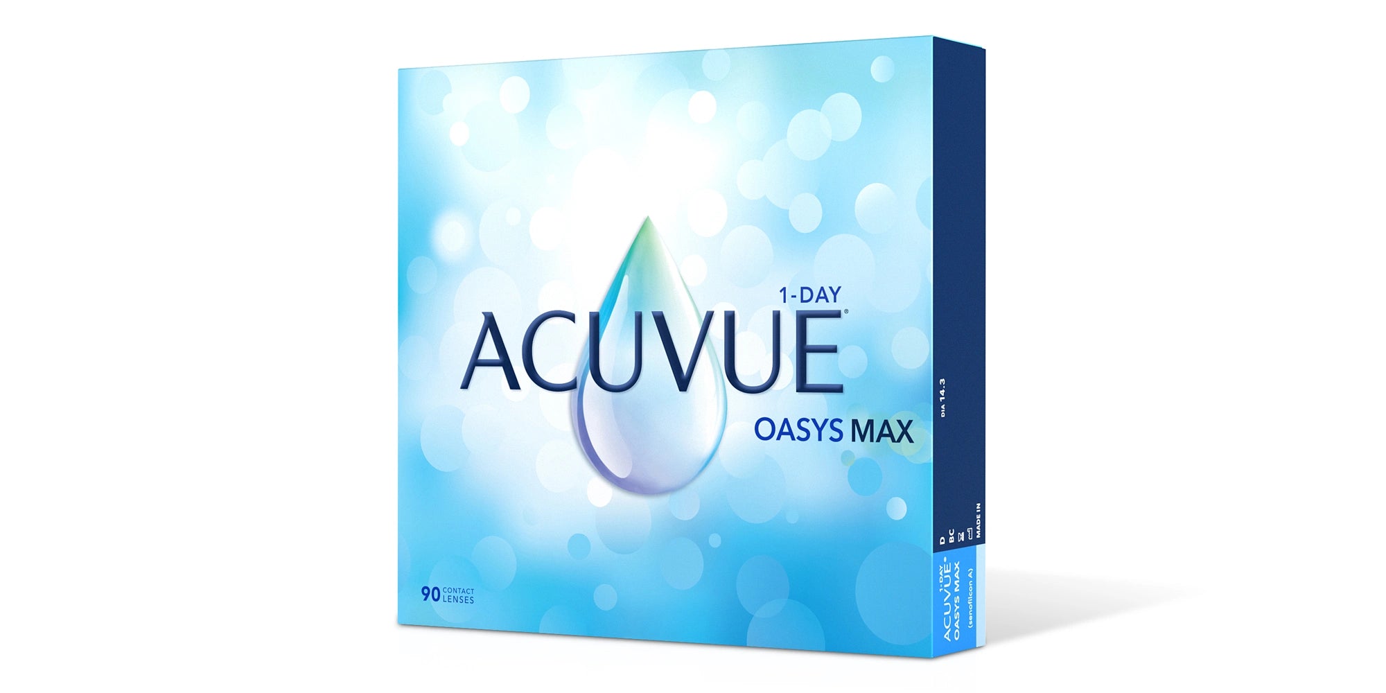 ACUVUE OASYS MAX 1-Day Clear Contact Lenses - Pack of 90